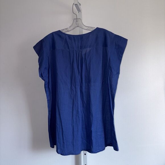 Ana-K Anandas Collection Blue Pink Embroidered Tunic Top Plus Size 1X NWT - Picture 9 of 9